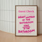 Funny Pink Bathroom Print