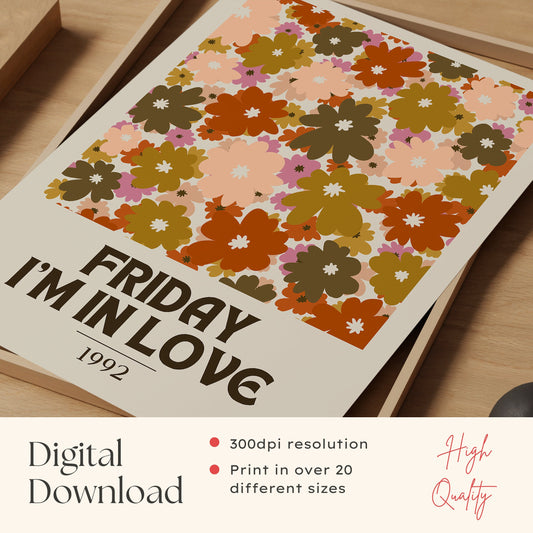 Friday I'm In Love Lyric Print