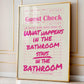 Funny Pink Bathroom Print