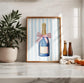 Champagne Bottle Watercolor Print