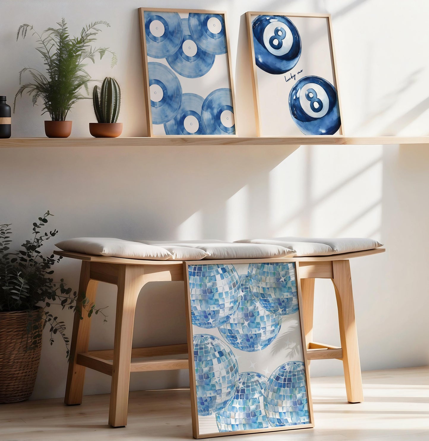Blue Preppy Dorm Prints