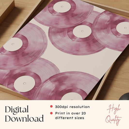 Pink Vinyl Record Art Print