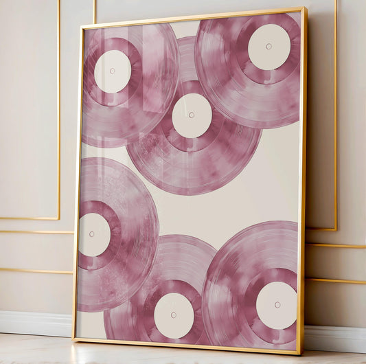Pink Vinyl Record Art Print