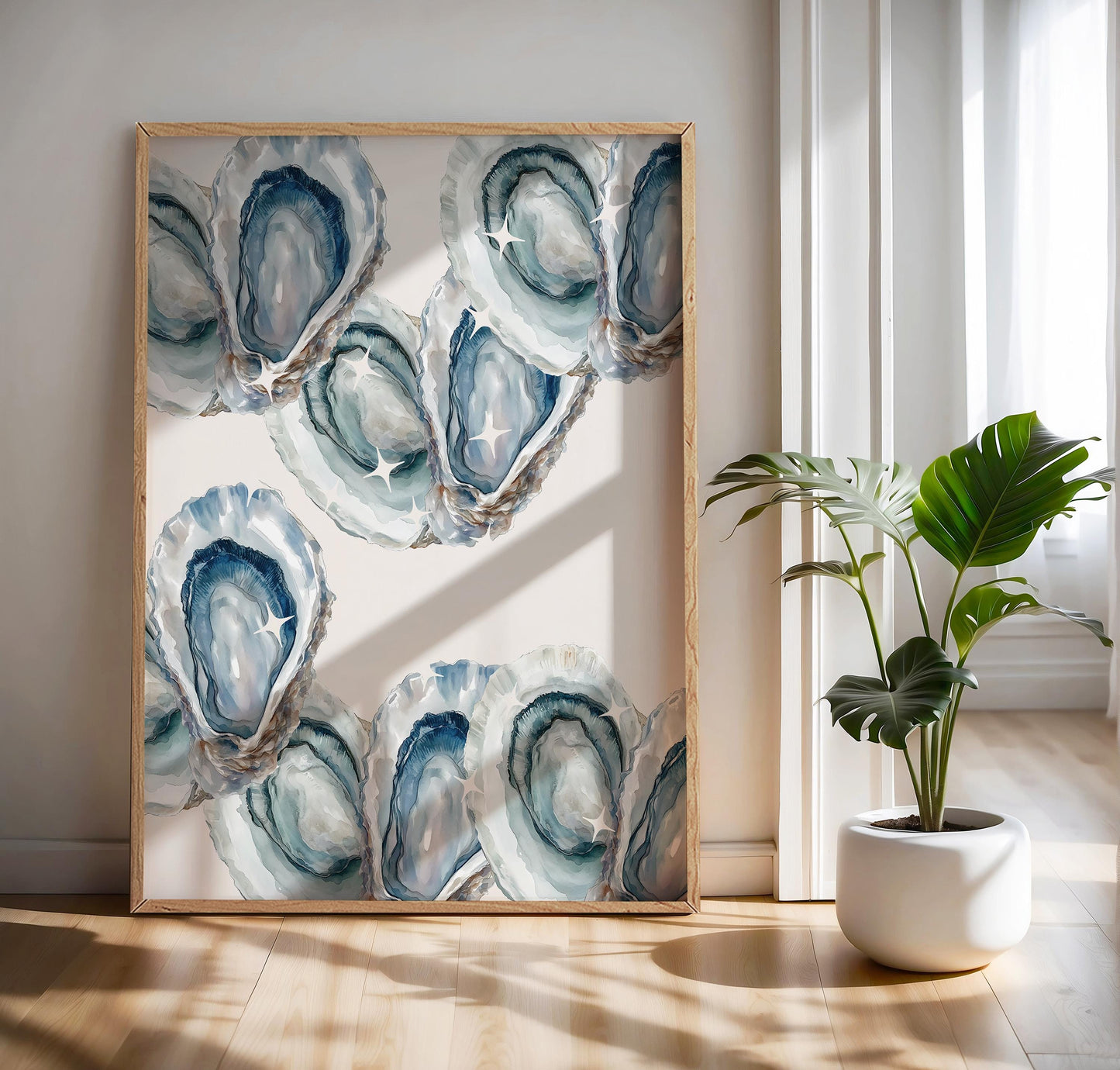 Blue Oyster Print