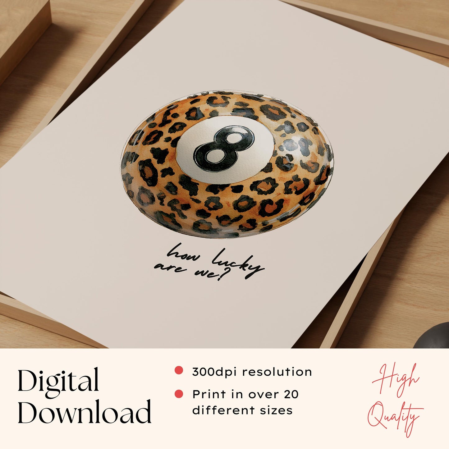 Leopard Pool Ball Print