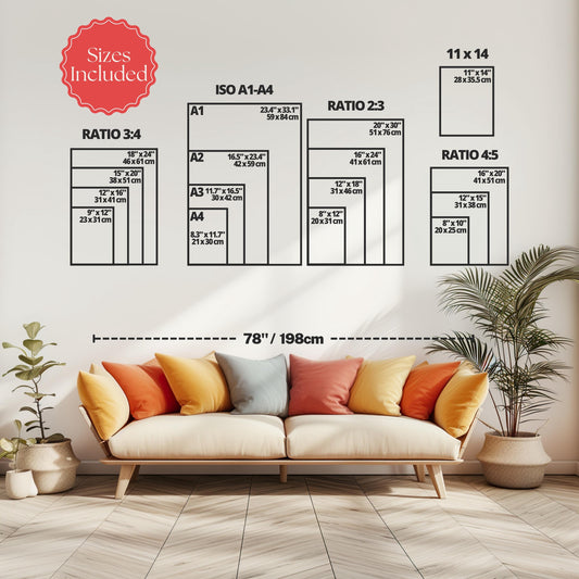 Blue Vinyl Record Prints Set