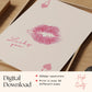 Pink Lips Ace of Hearts Print