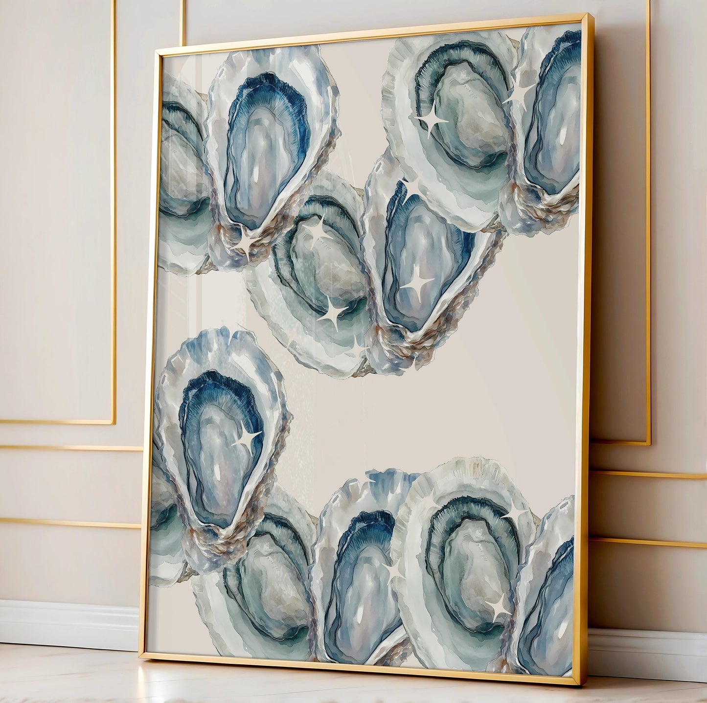 Blue Oyster Print
