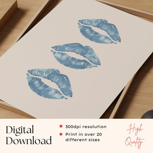 Blue Kiss Wall Art