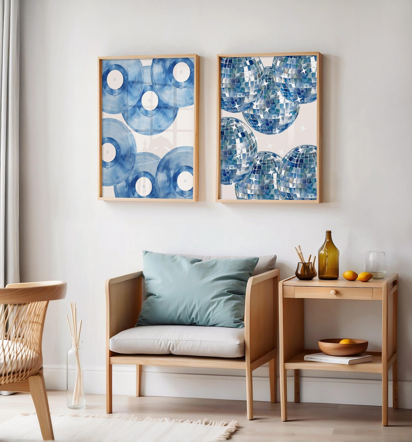 Blue Disco Set Of 2 Prints