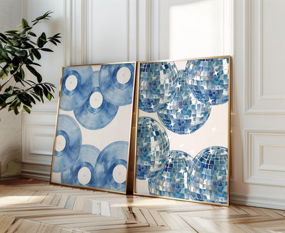 Blue Disco Set Of 2 Prints