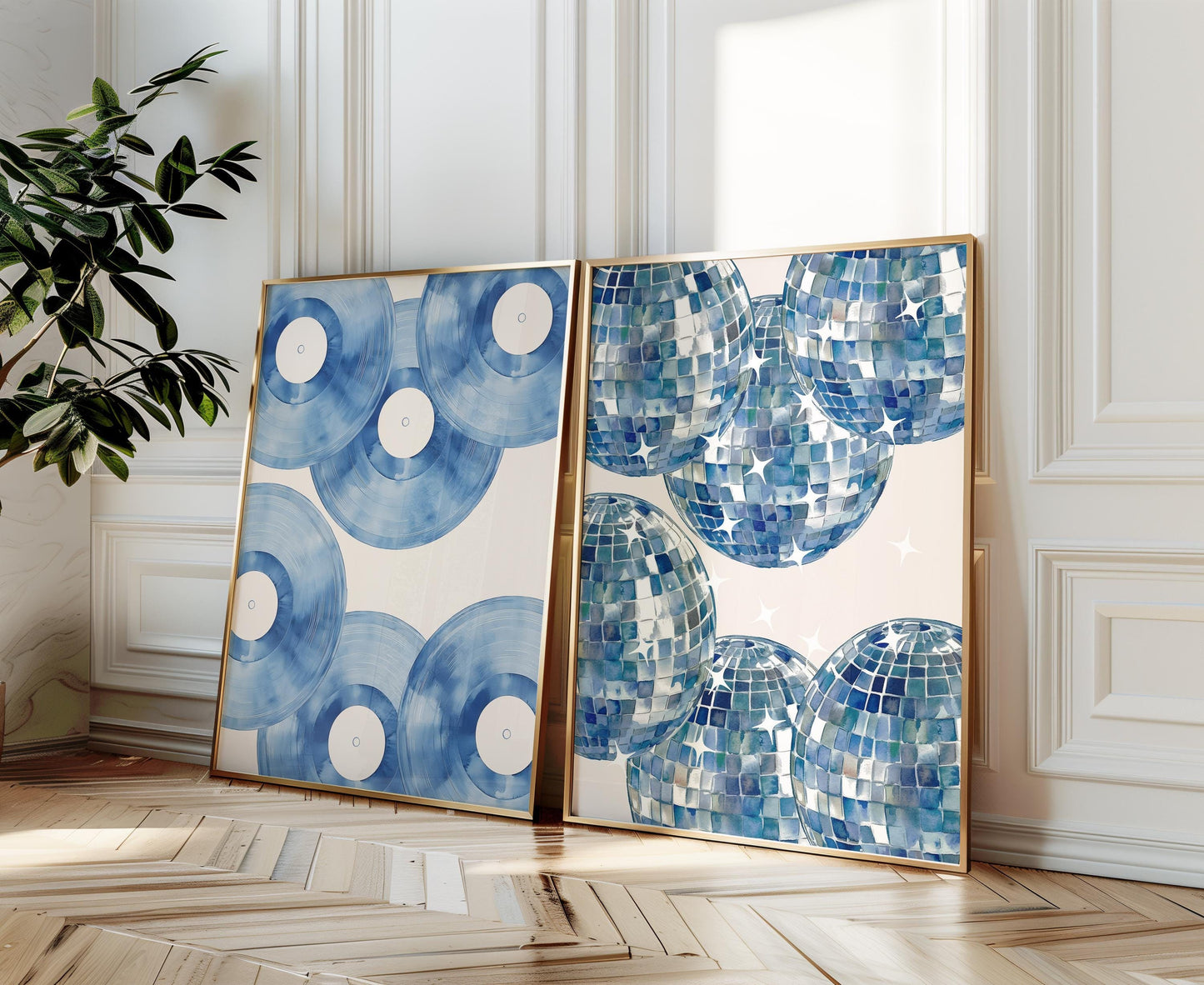 Blue Disco Set Of 2 Prints