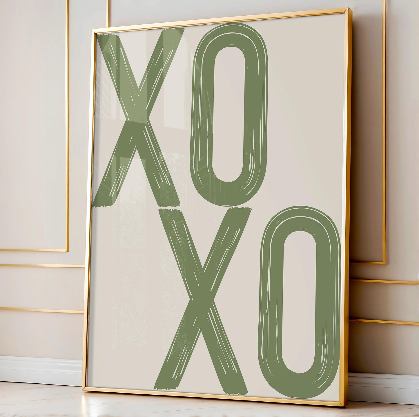 Sage Green XOXO Quote Print