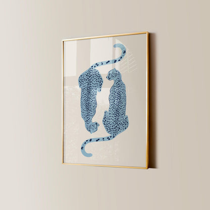 Blue Cheetah Print