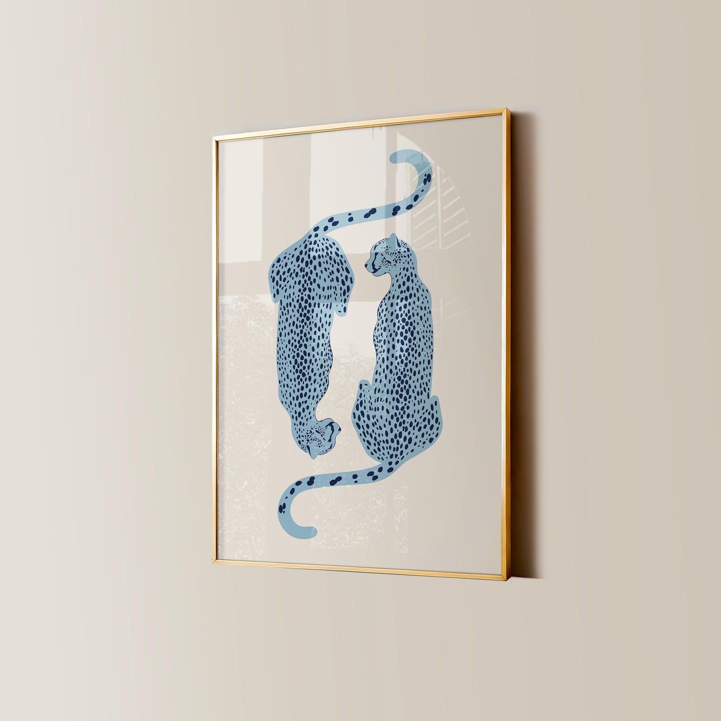 Blue Cheetah Print