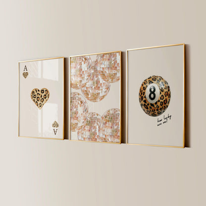 Leopard Print Wall Art Set Of 3