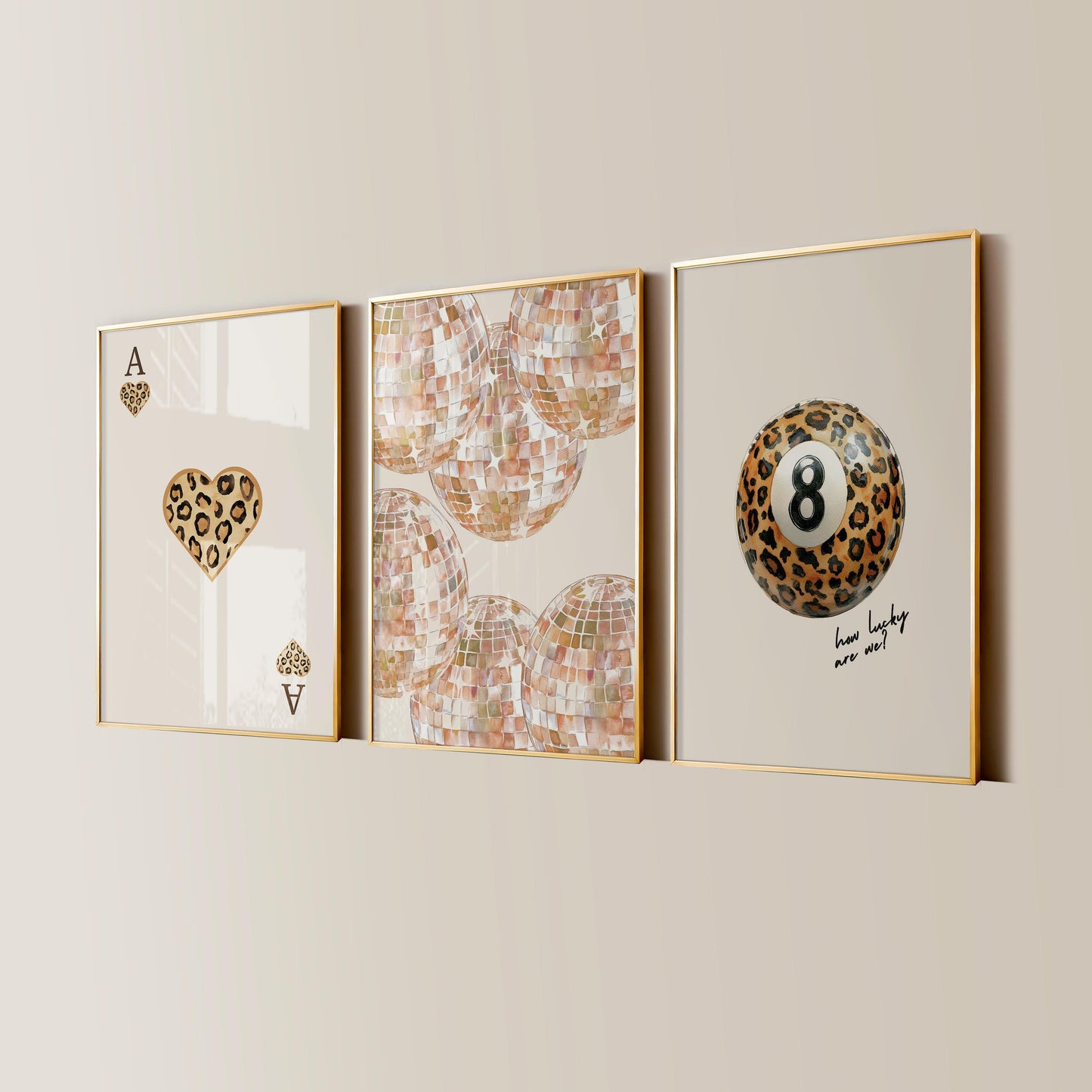 Leopard Print Wall Art Set Of 3