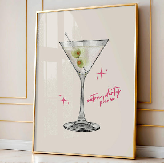 Extra Dirty Martini Print