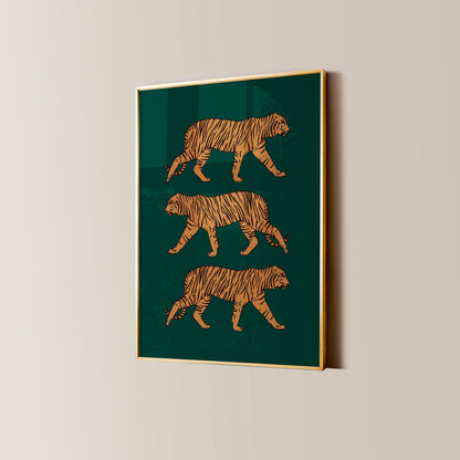 Emerald Green Tiger Print