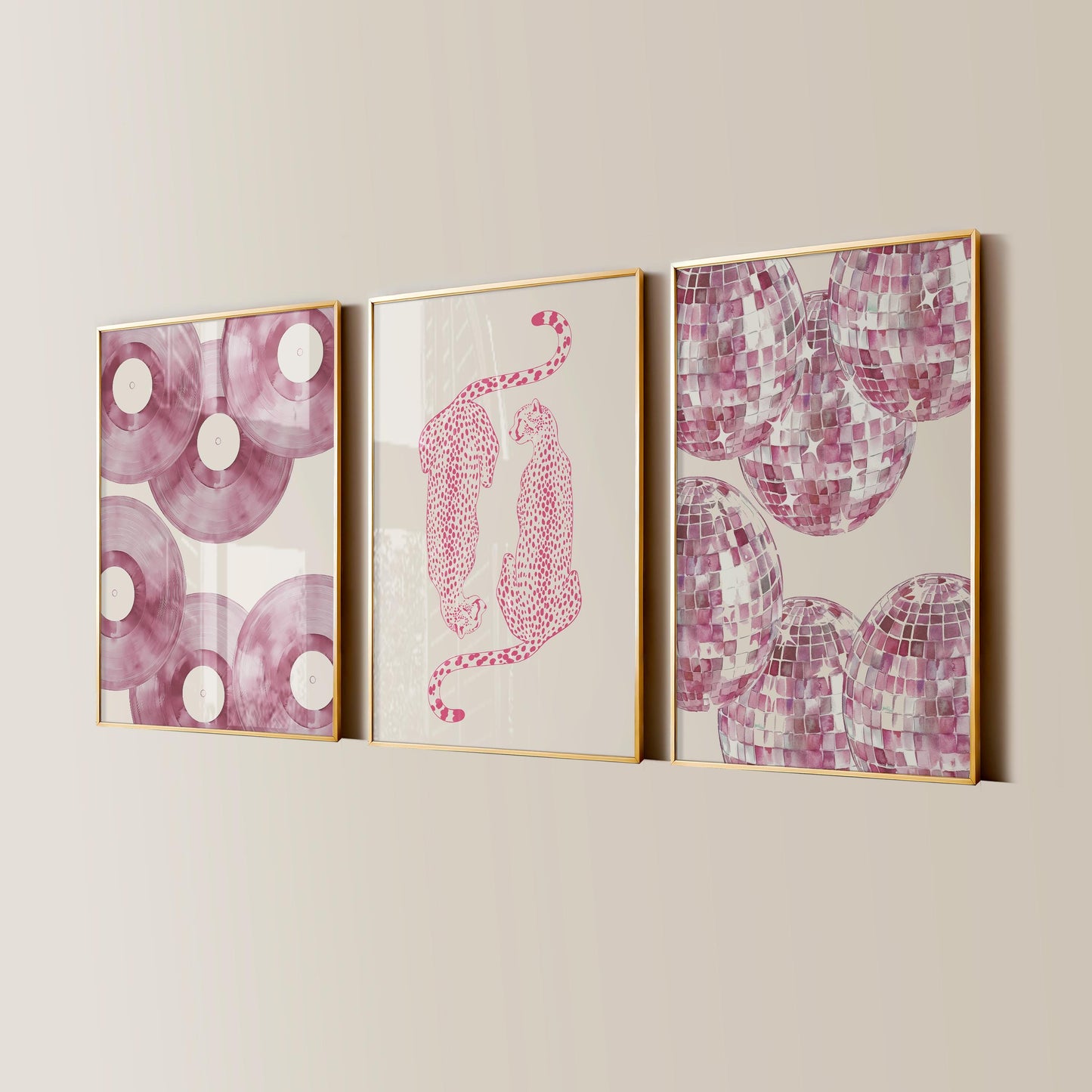 Pink Cheetah Print Set