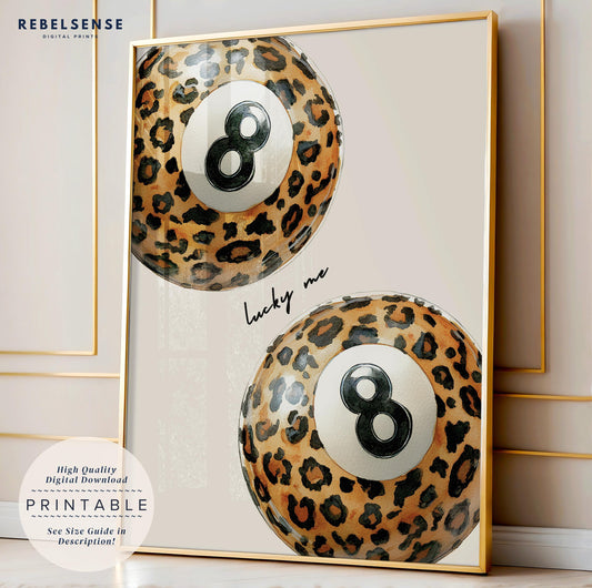 8 Ball Leopard Print