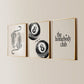 Black Leopard Set Of 3 Prints