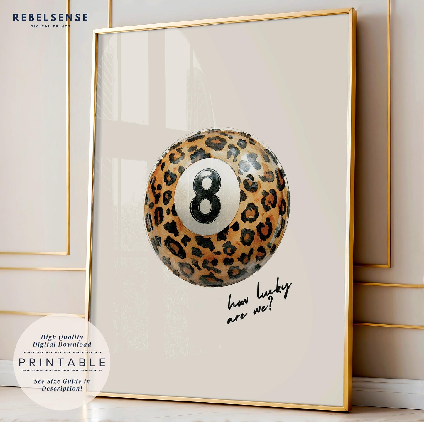 Leopard Pool Ball Print