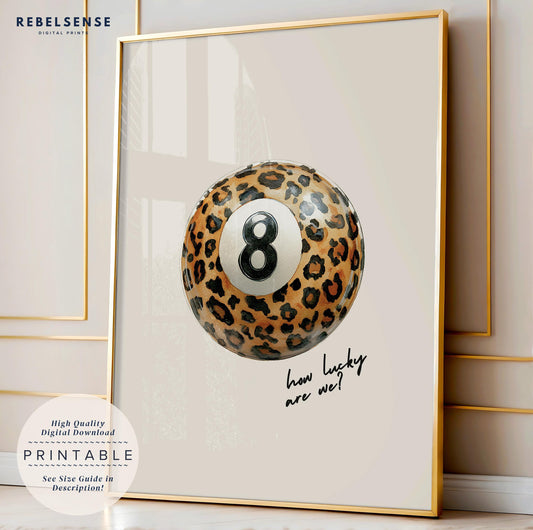 Leopard Pool Ball Print
