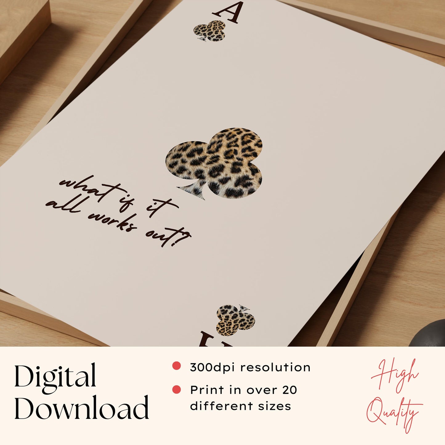 Leopard Ace Card Print