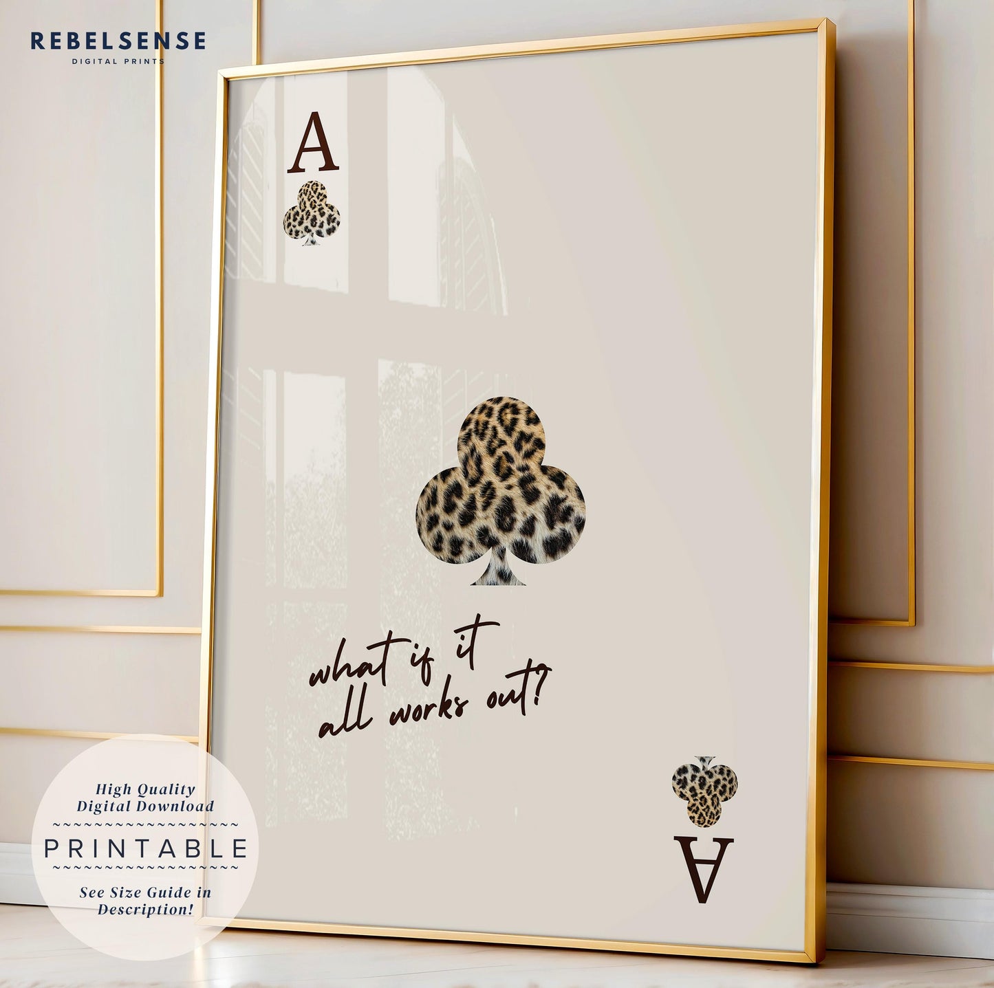 Leopard Ace Card Print
