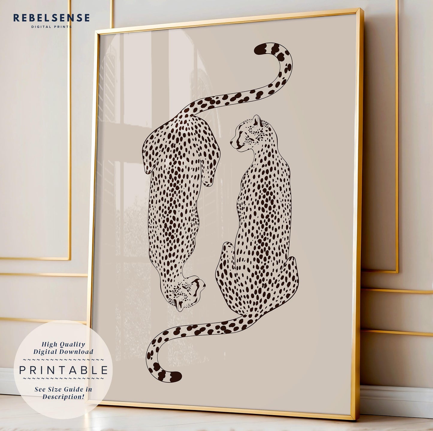 Brown Retro Cheetah Print