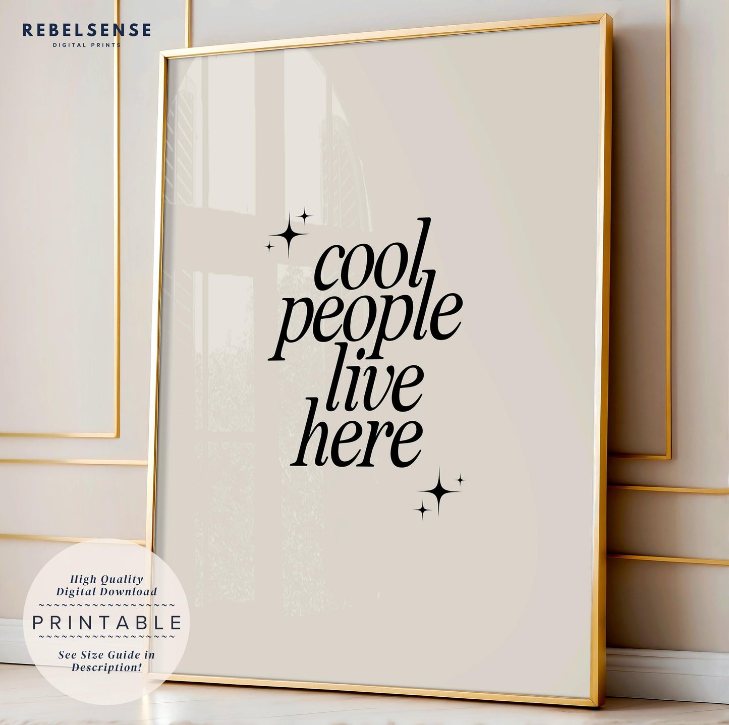 Cool People Live Here Print