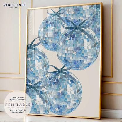 Blue Disco Ball Poster