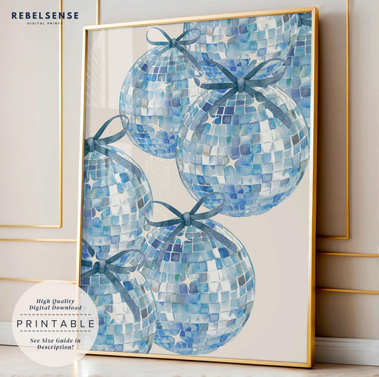 Blue Disco Ball Poster