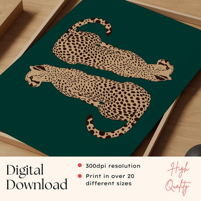 Emerald Green Cheetah Print