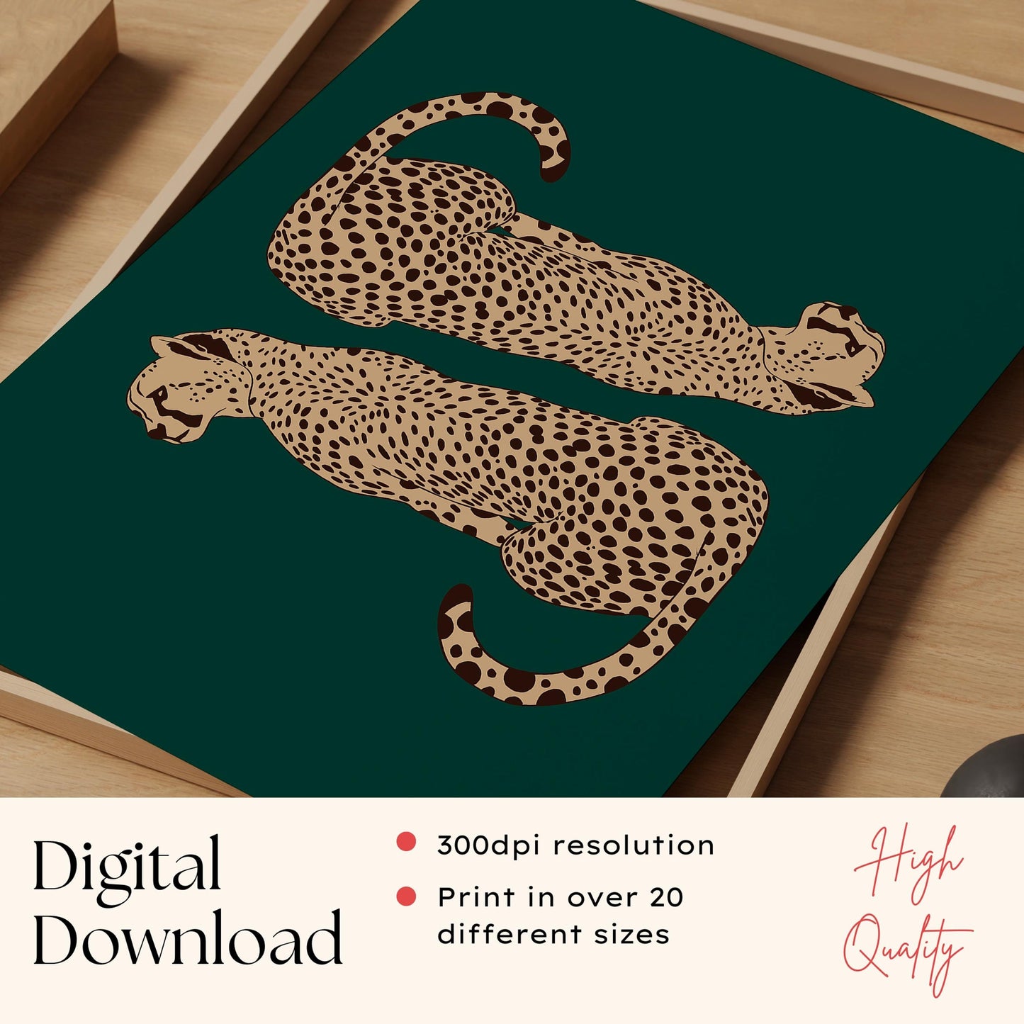 Emerald Green Cheetah Print