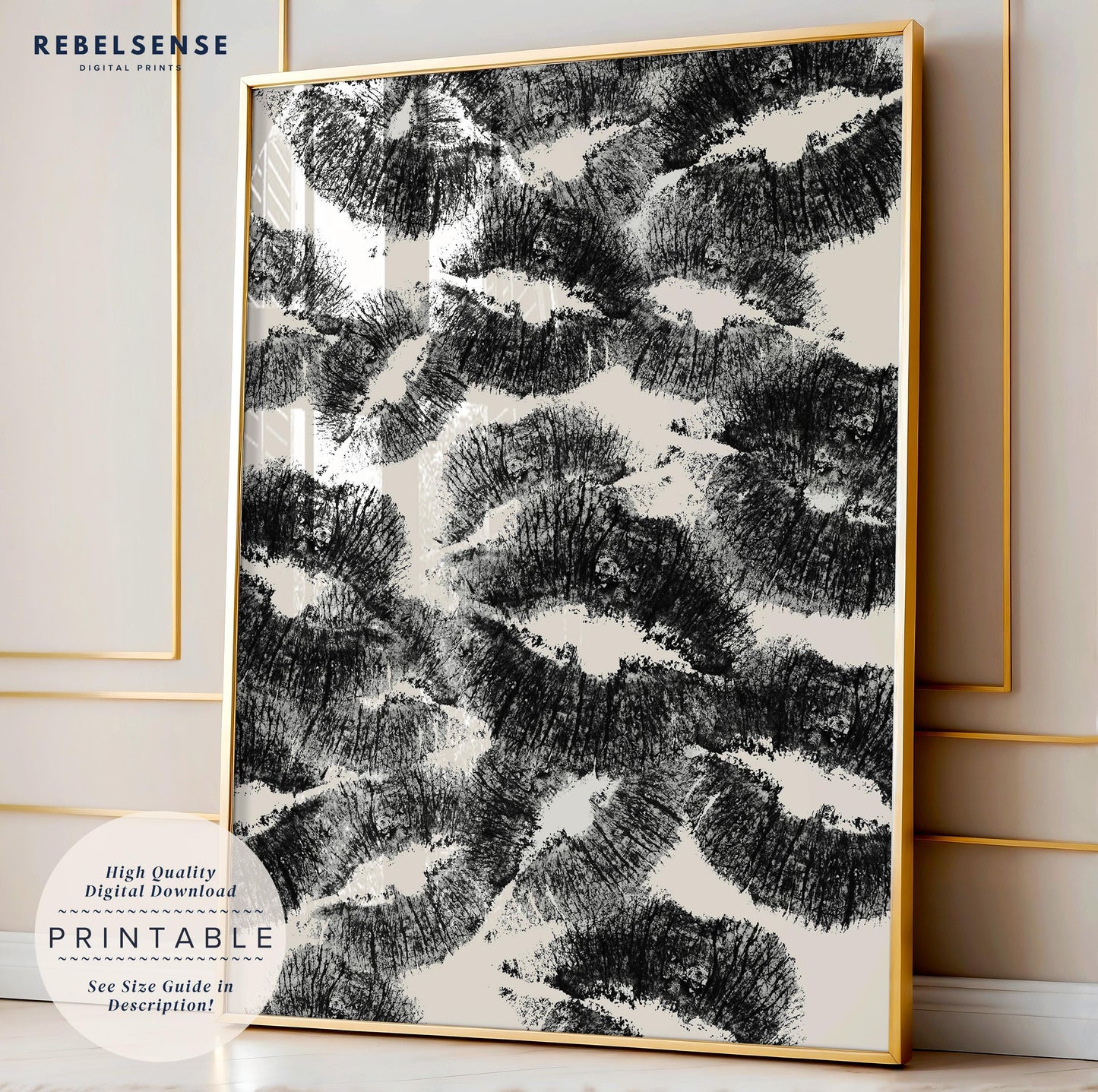 Black Lipstick Print