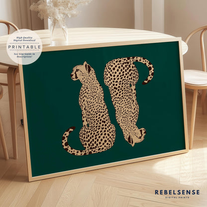 Emerald Green Cheetah Print