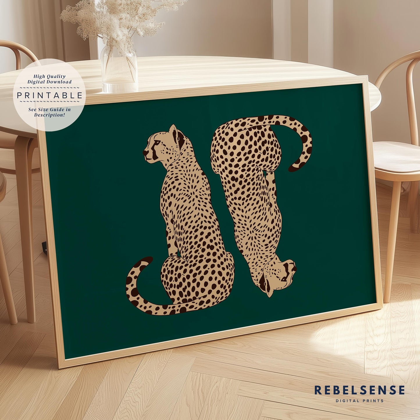 Emerald Green Cheetah Print