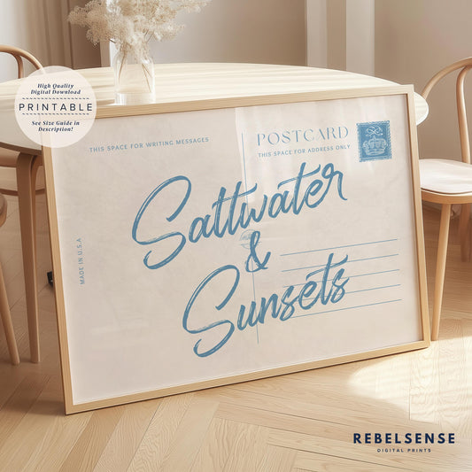 Light Blue Beachy Print