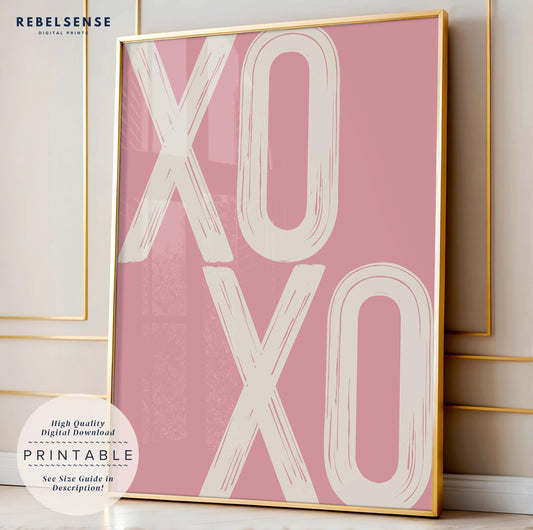 XOXO Quote Print Pink