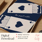 Blue Ace Card Matchbox Print