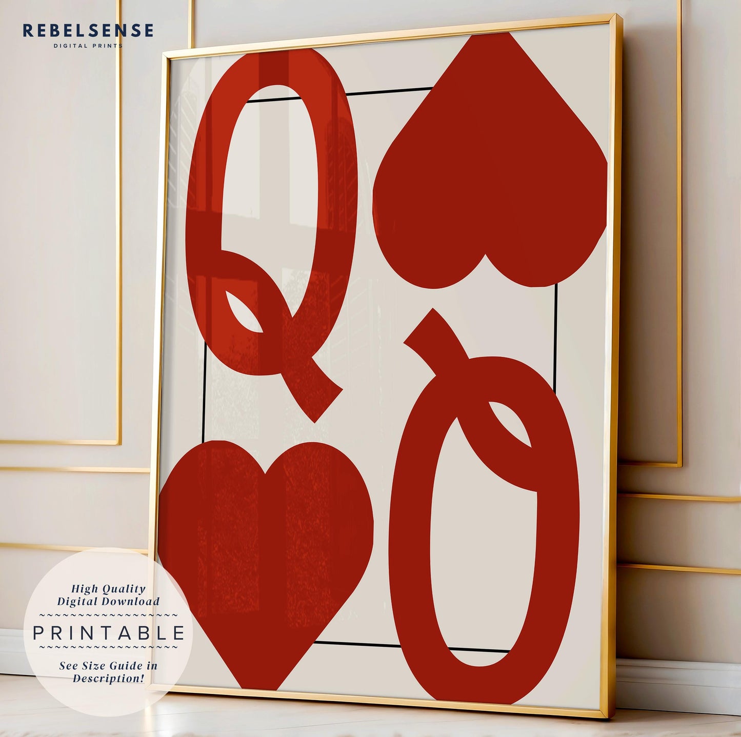 Queen of Hearts Card Print