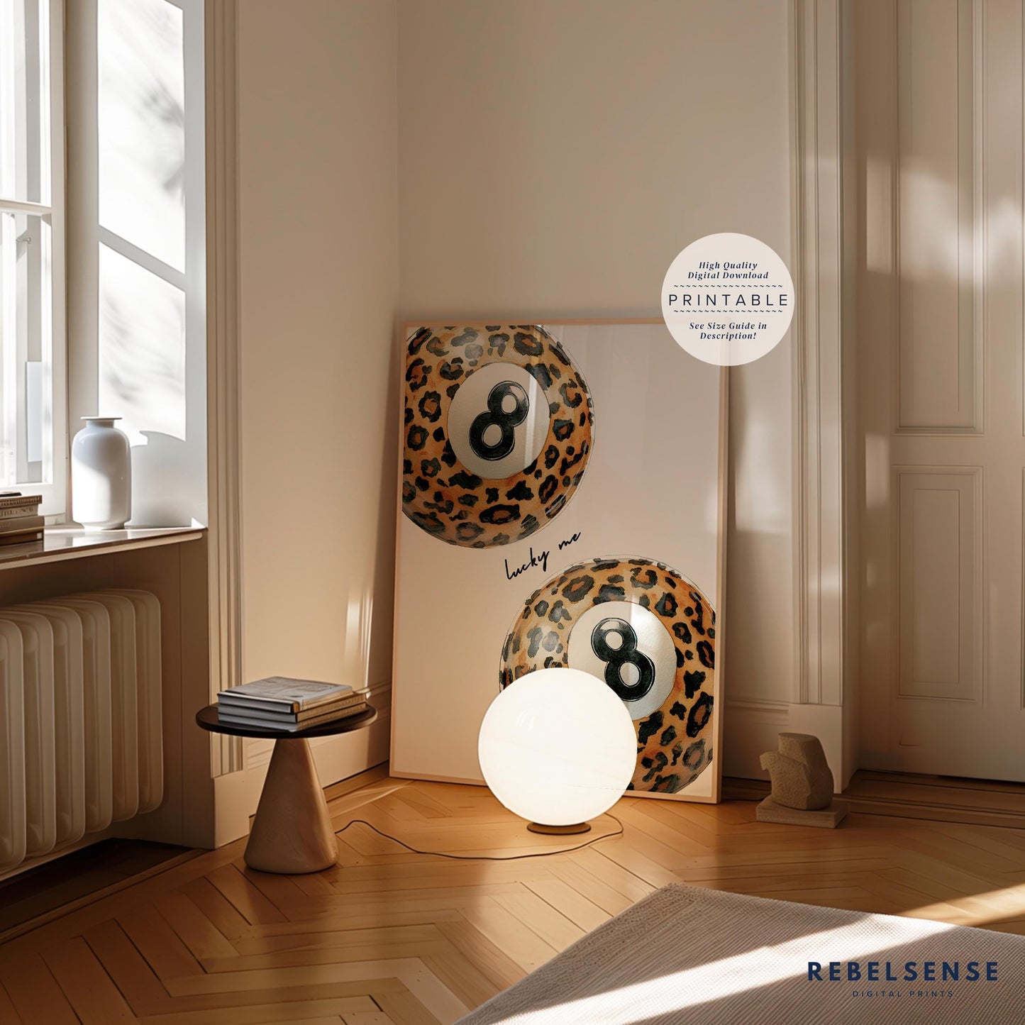8 Ball Leopard Print