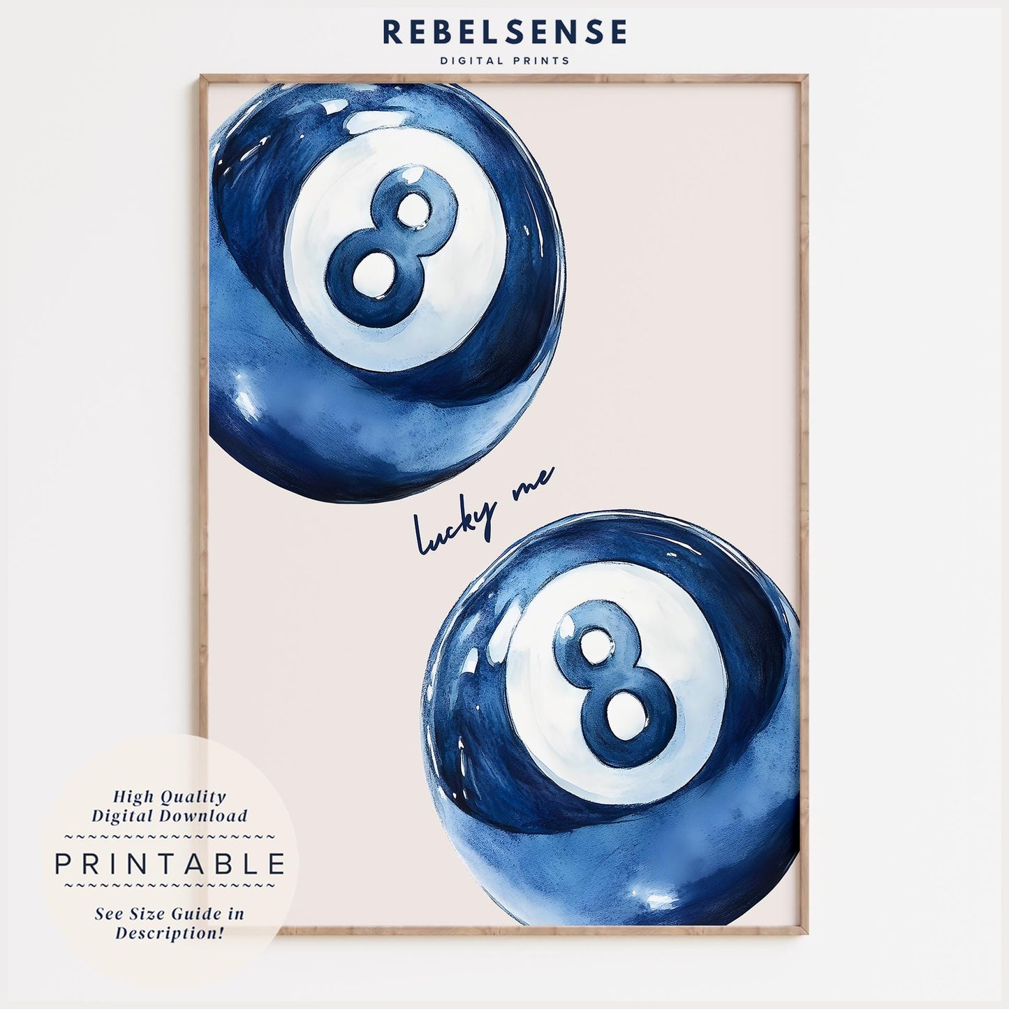 Blue 8 Ball Print