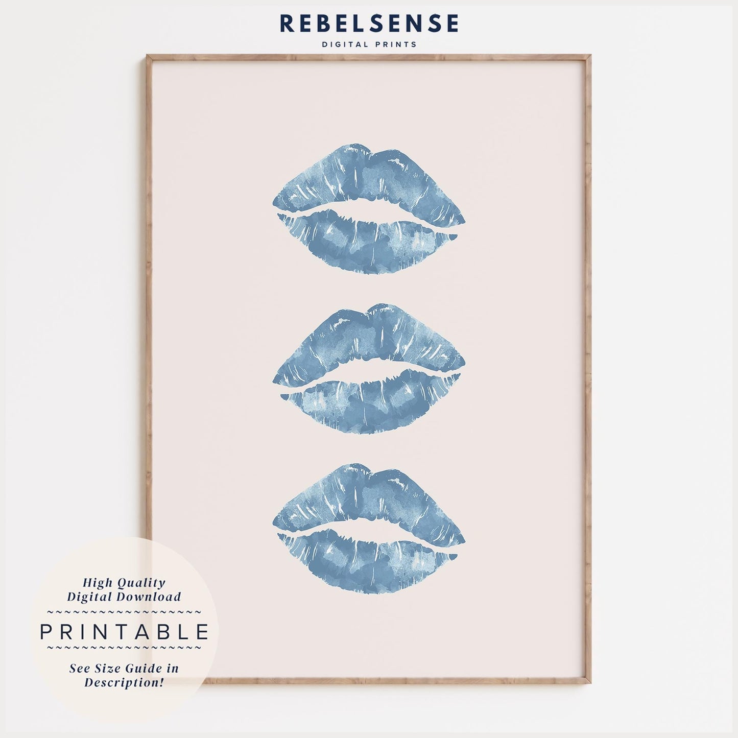 Blue Kiss Wall Art