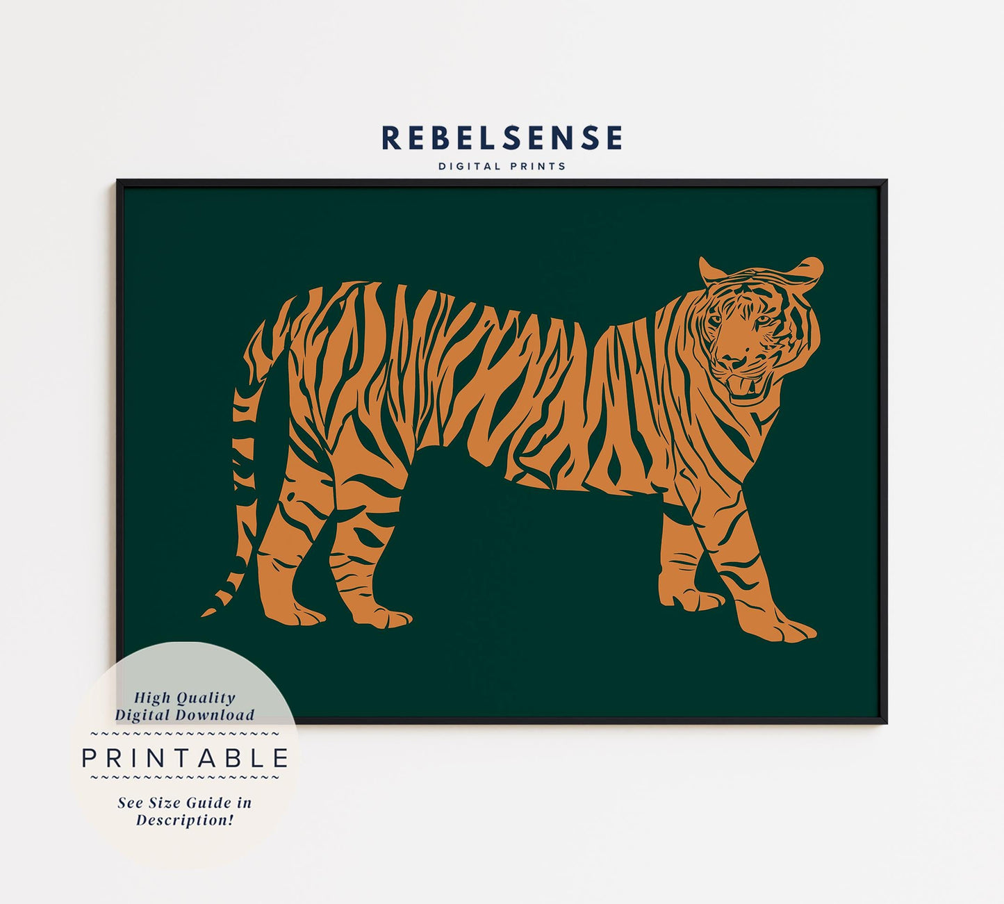 Emerald Green Tiger Print