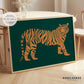 Emerald Green Tiger Print