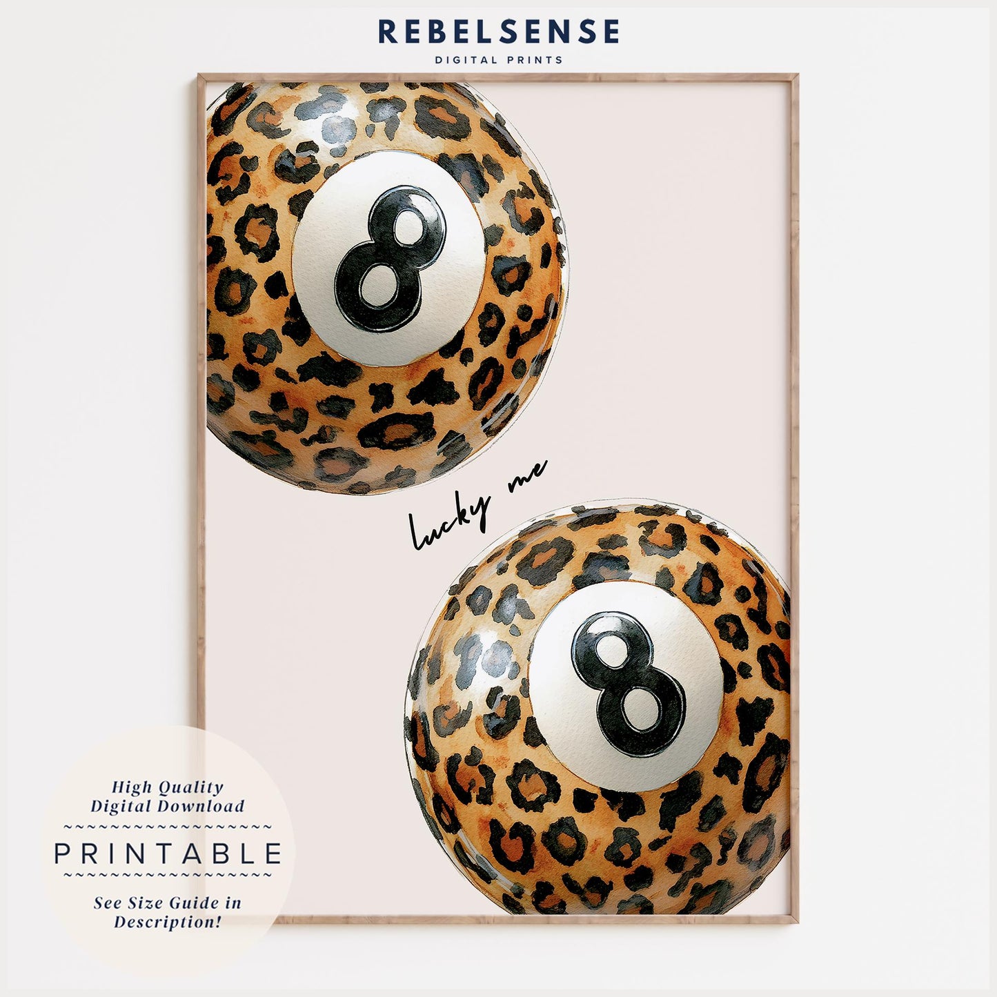 8 Ball Leopard Print