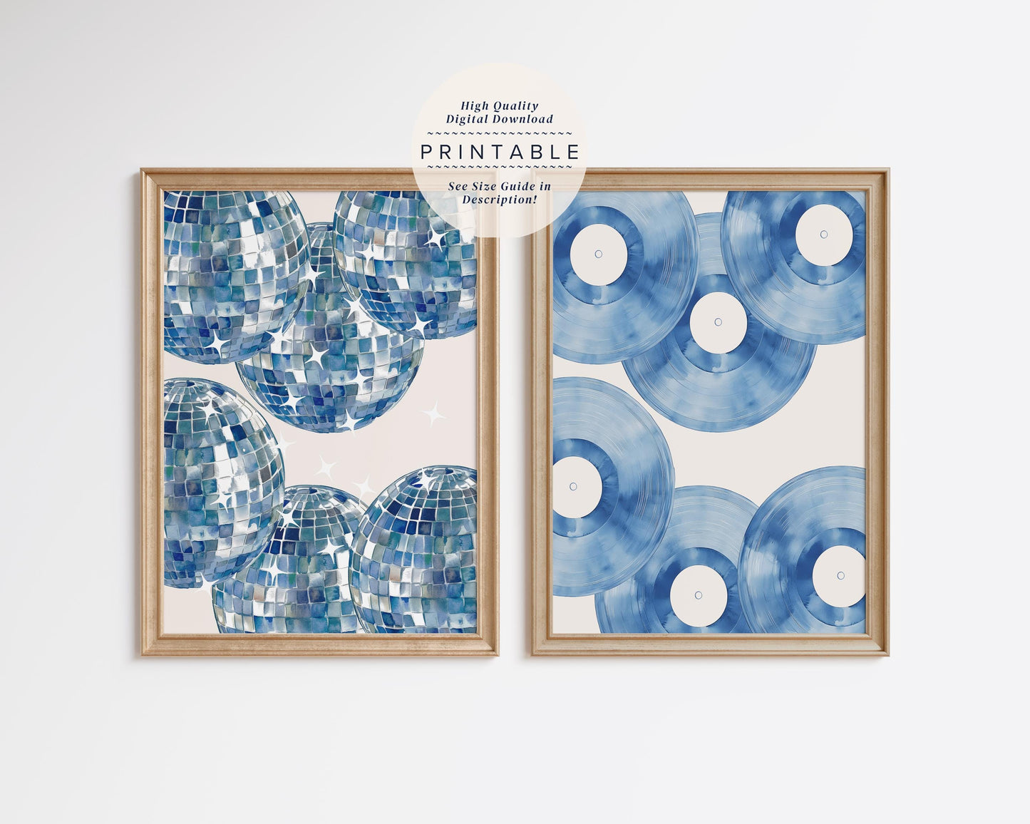 Blue Disco Set Of 2 Prints